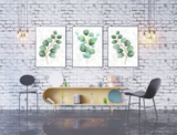 Eucalyptus prints leaves set of 3 | MDP Graphics